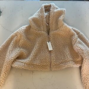 Anthropologie Sherpa Crop Jacket